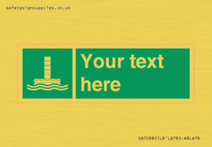 Custom sign safe condition Evacuation chute 